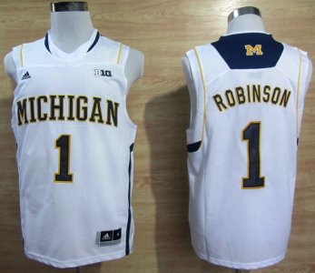 Maillot De Basket NCAA Michigan Wolverines Glenn Robinson III 1 Basketball Authentique Blanc